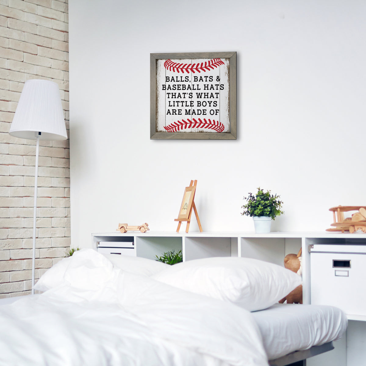 Elevate your living space with our elegant baseball framed shadow box shelf décor