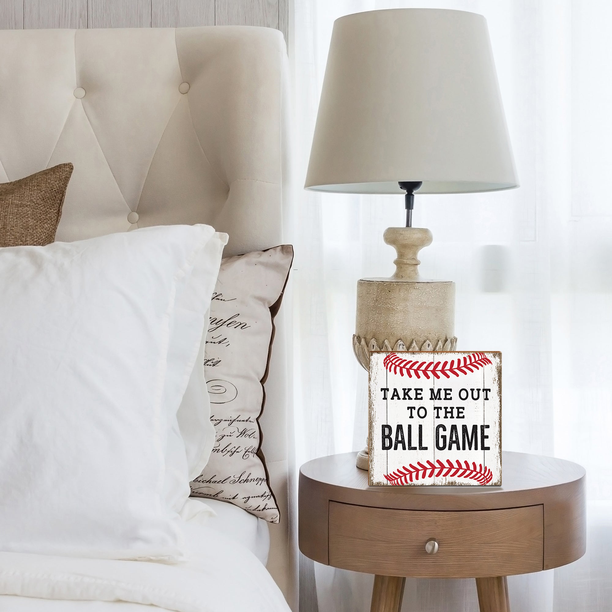 Elegant baseball design, perfect for living room or home office décor.