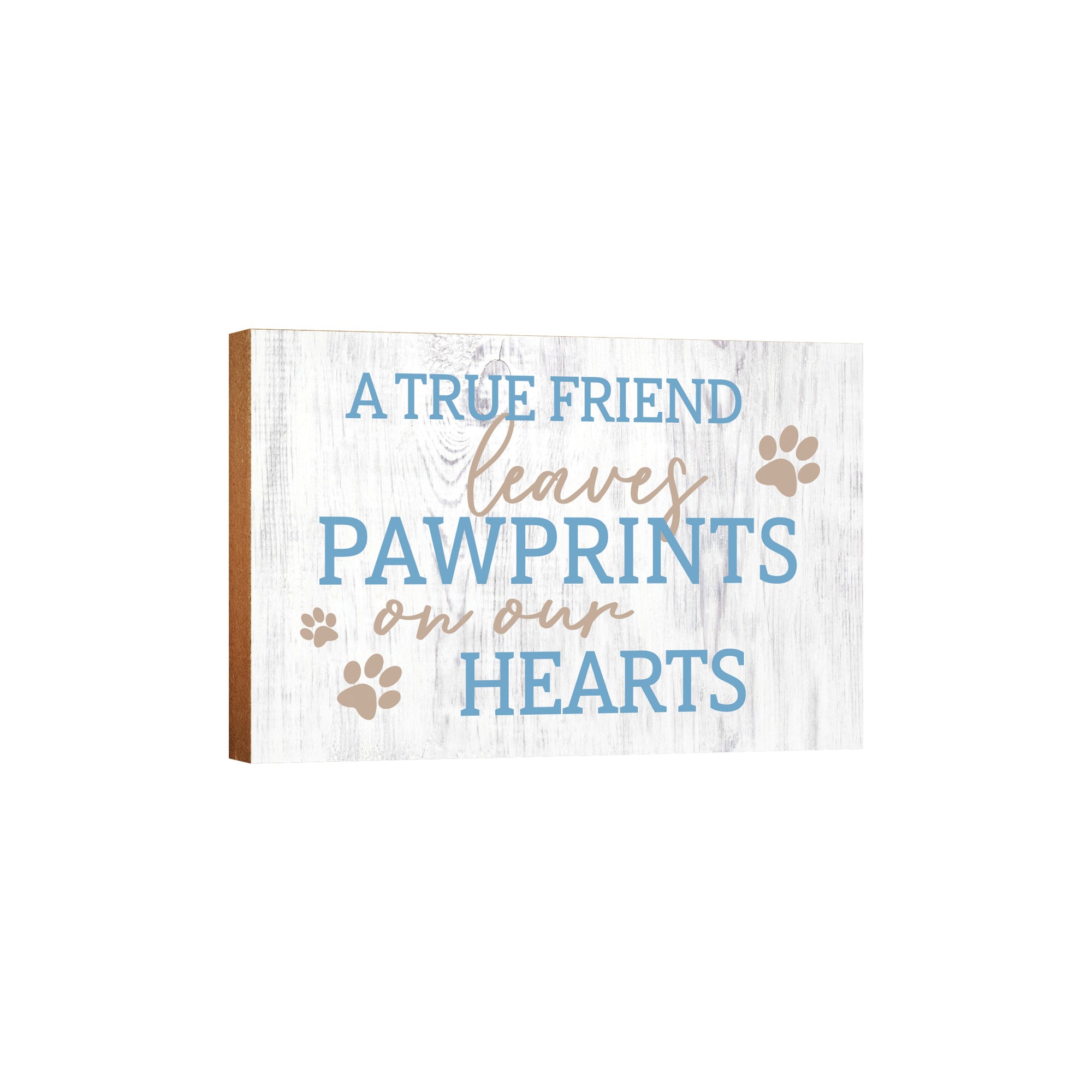 Wooden Shelf Decor and Tabletop Signs with Pet Verses - A True Friend