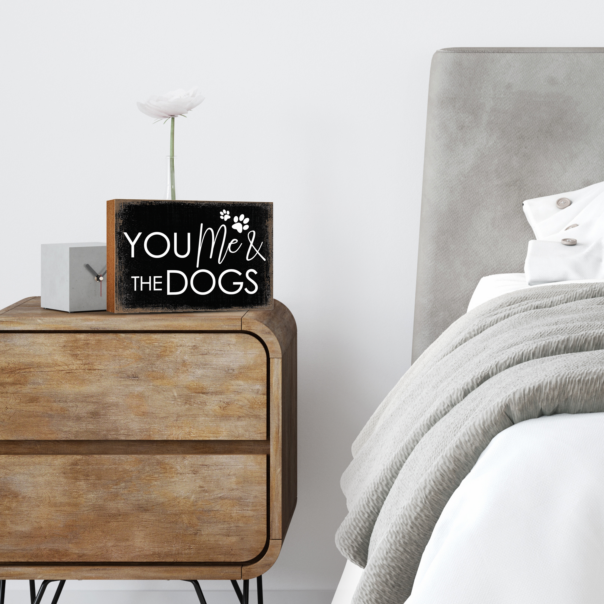 Wooden Shelf Decor and Tabletop Signs with Pet Verses - You Me Dogs