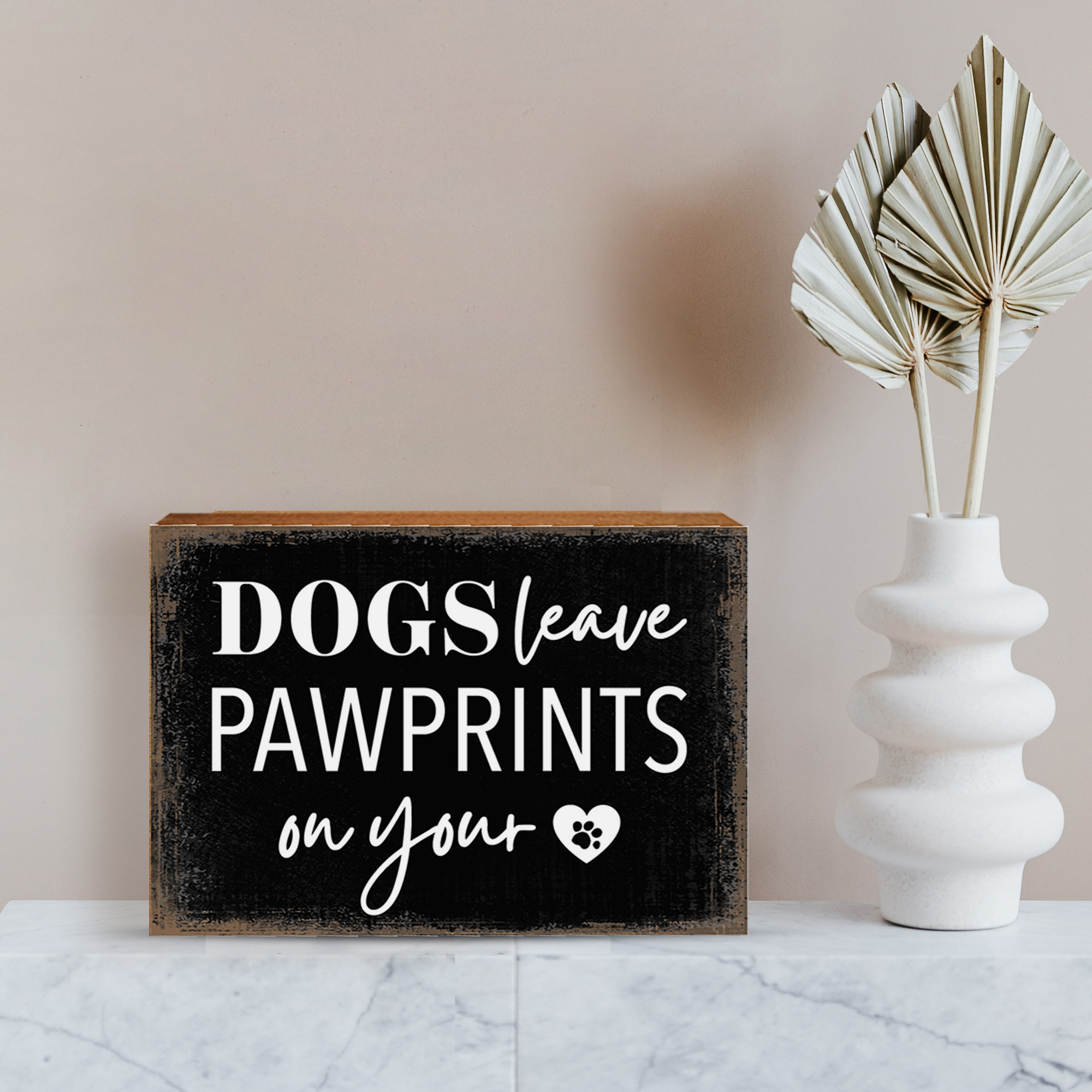 Wooden Shelf Decor and Tabletop Signs with Pet Verses - On Your Heart