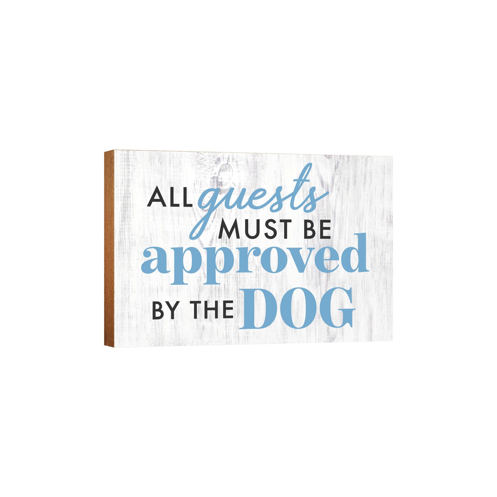 Wooden Shelf Decor and Tabletop Signs with Pet Verses - All Guests