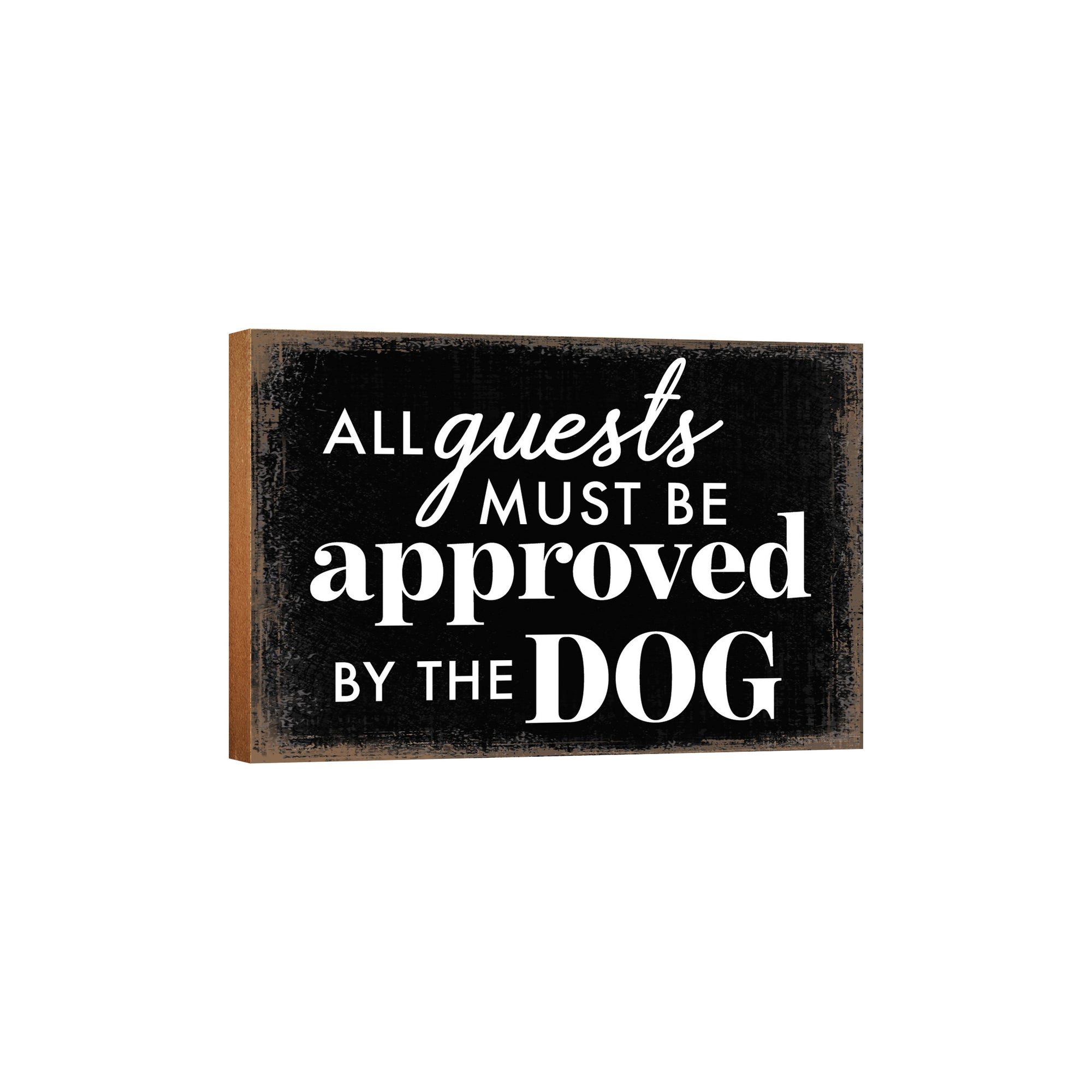 Wooden Shelf Decor and Tabletop Signs with Pet Verses - All Guests
