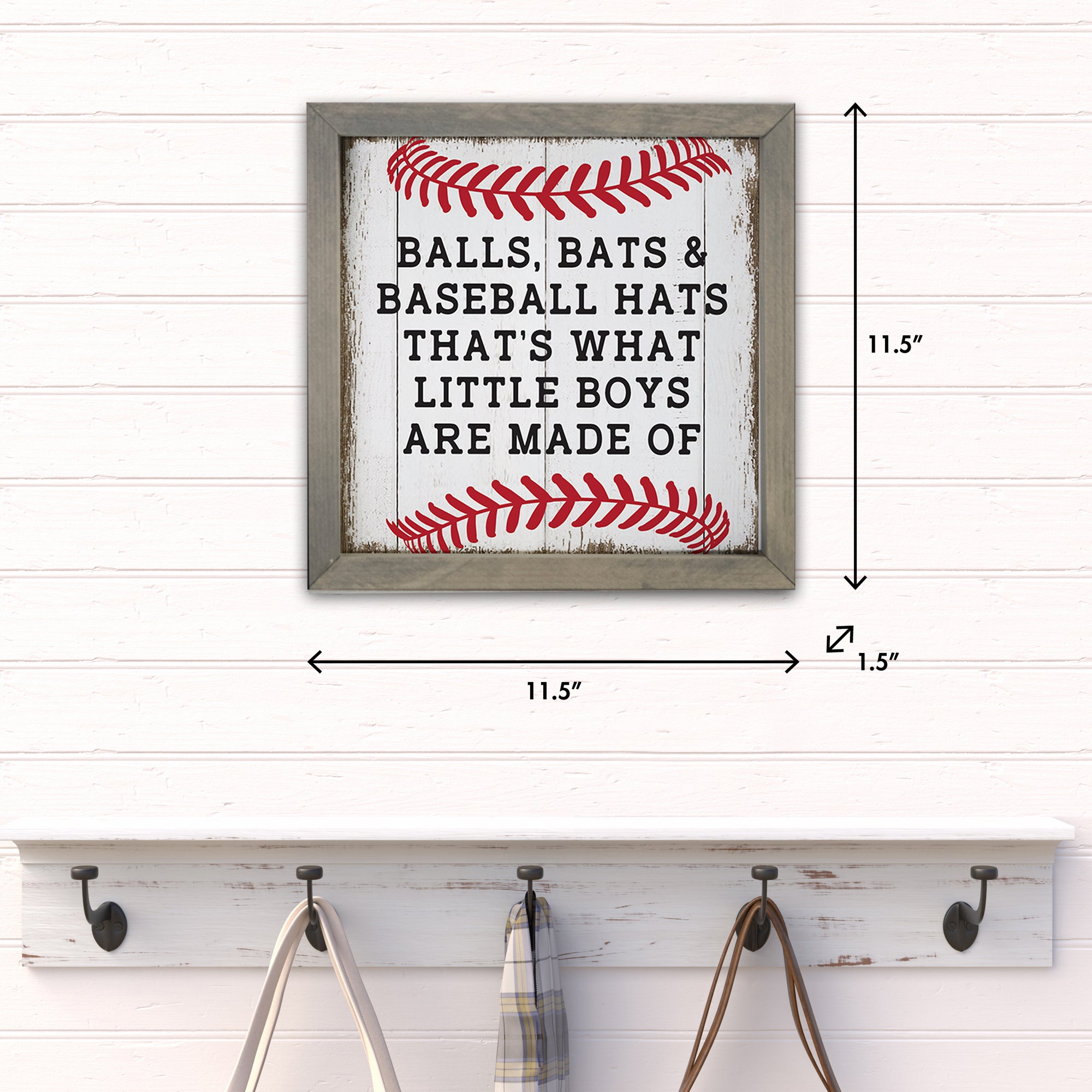Elevate your living space with our elegant baseball framed shadow box shelf décor