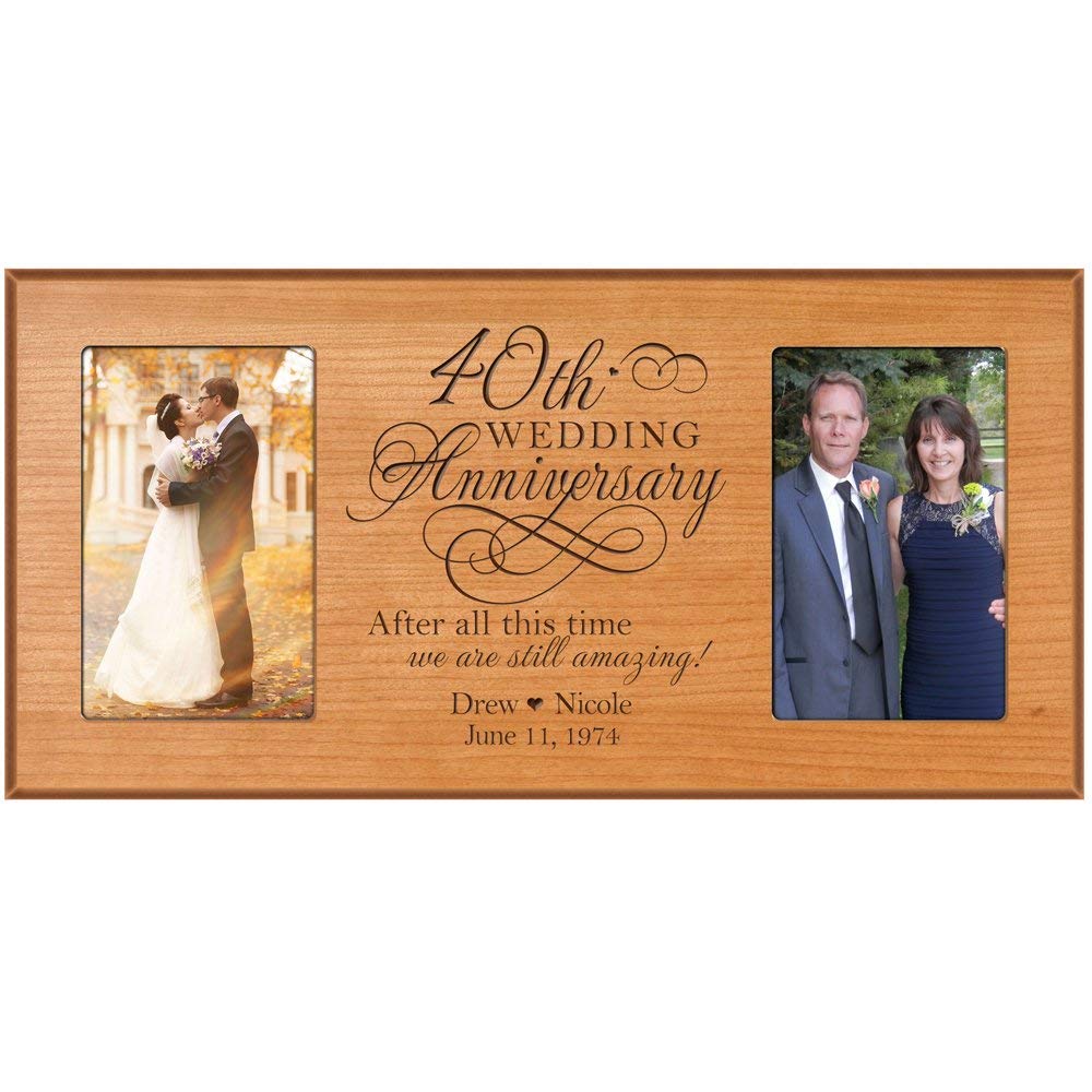 40th Wedding Anniversary Gift Personalized Picture Frame - LifeSong Milestones