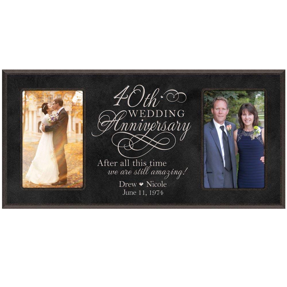 40th Wedding Anniversary Gift Personalized Picture Frame - LifeSong Milestones