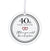 40th-Year Together Wedding Anniversary White Ornament With Inspirational Message Gift Ideas - I Love You Till The End Of Time