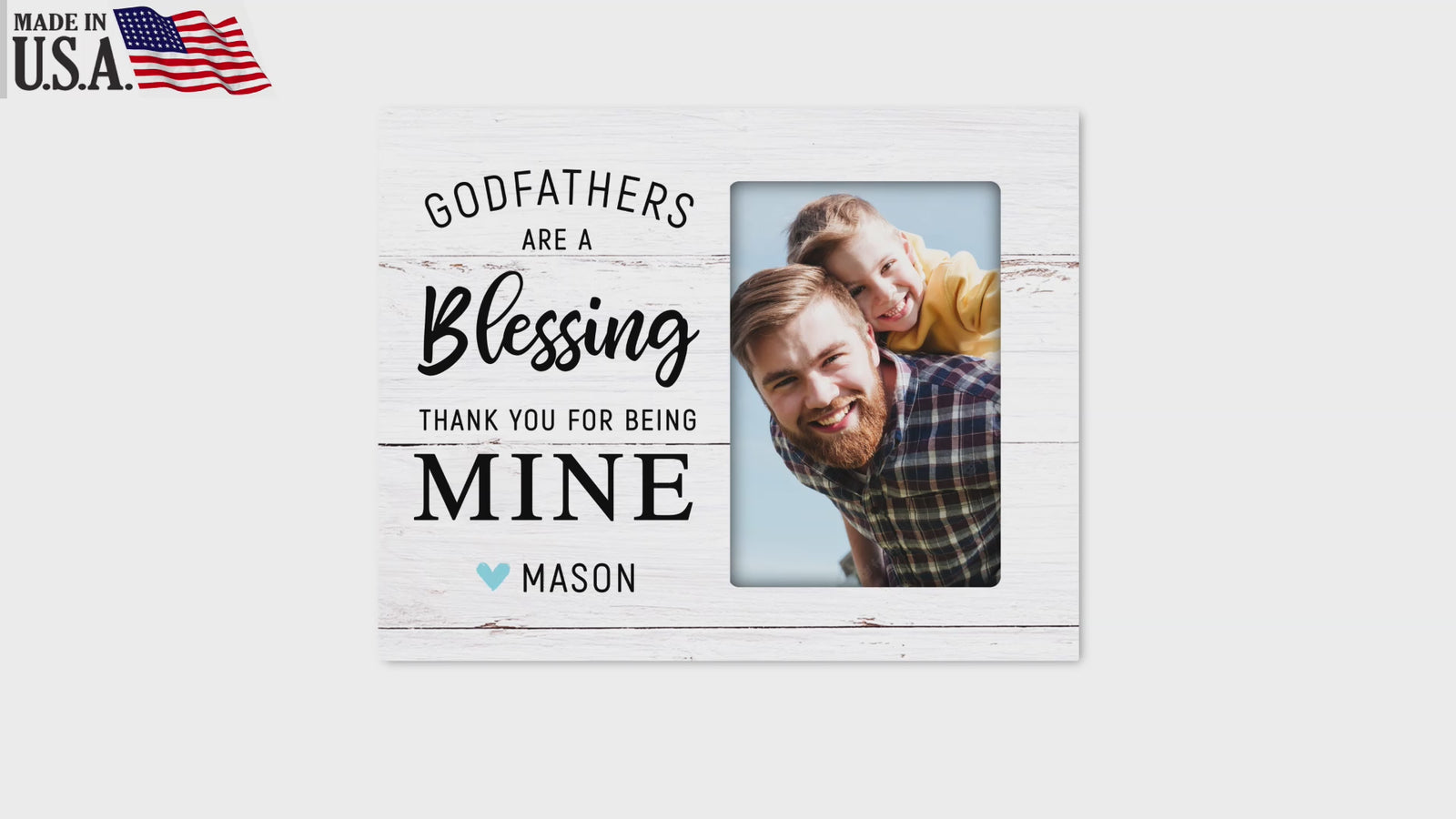 Personalized Godfather Wooden Picture Frame