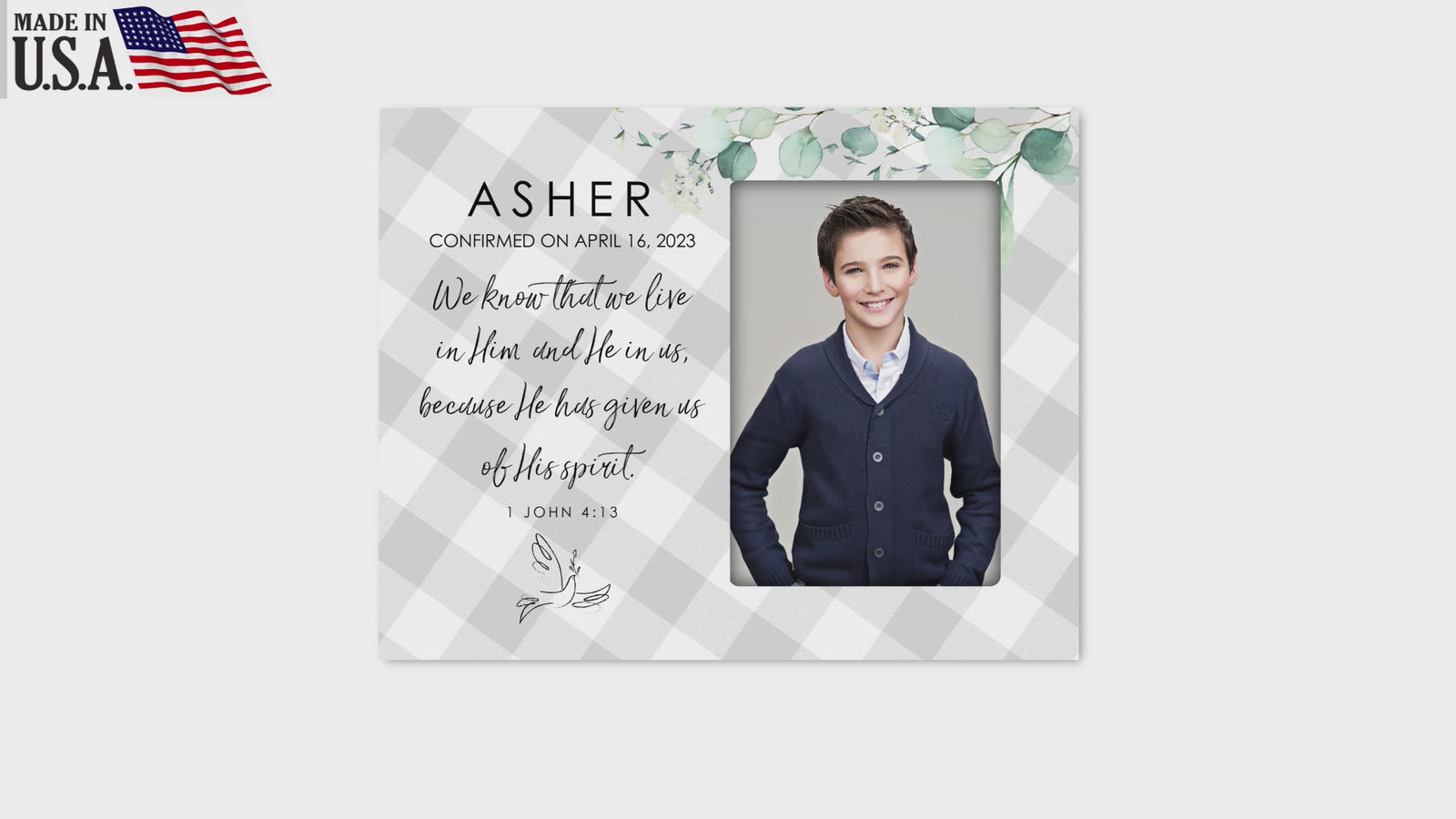 Personalized Confirmation Photo Frame - Trust In The Lord