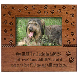 Pet Memorial Picture Frame - Our Hearts Still Ache In Sadness