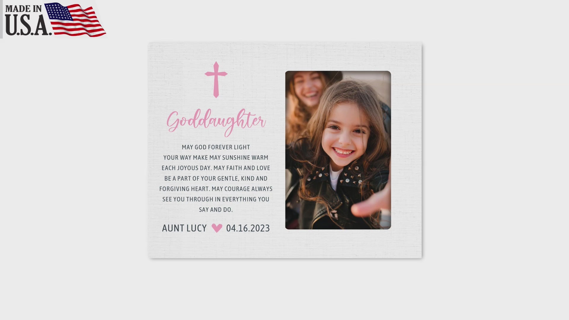 Personalized Goddaughter Wooden Picture Frame