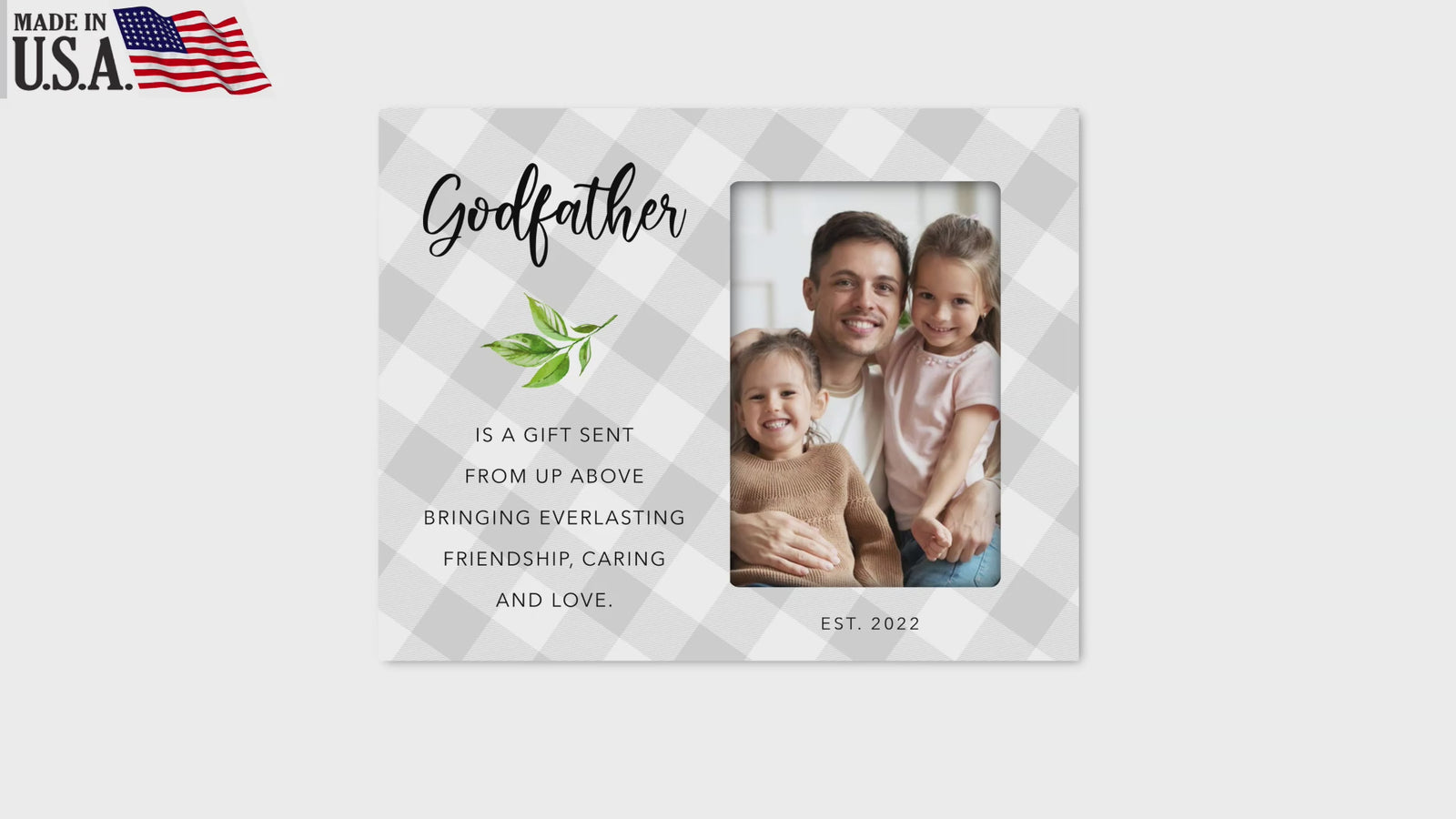 Personalized Godfather Wooden Picture Frame