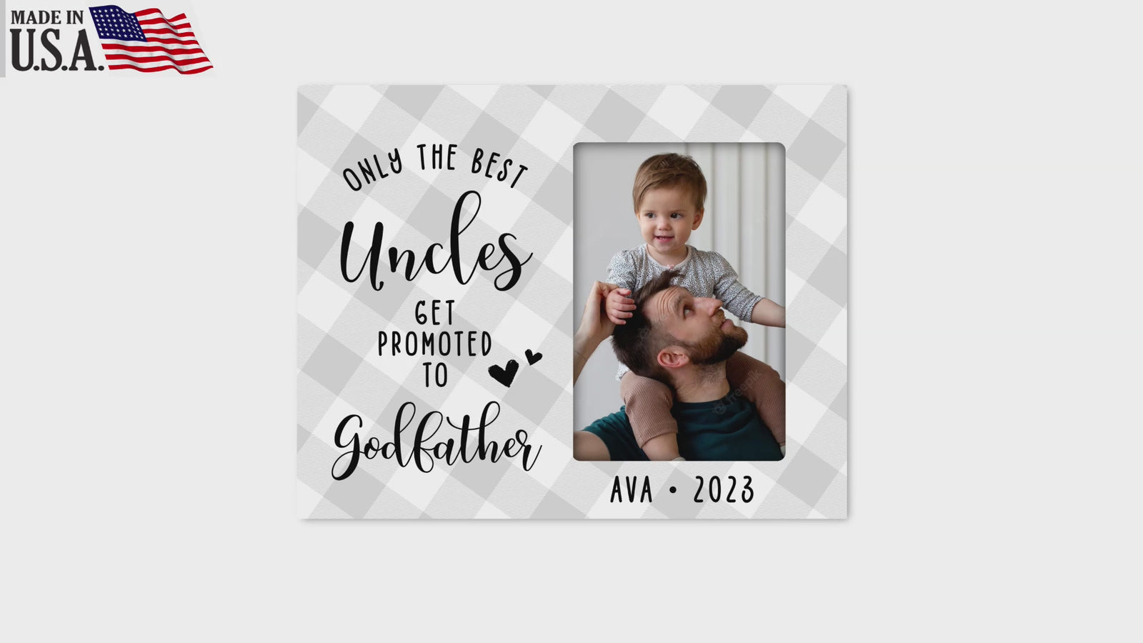 Personalized Godfather Wooden Picture Frame