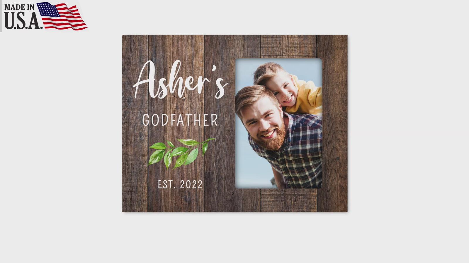 Personalized Godfather Wooden Picture Frame