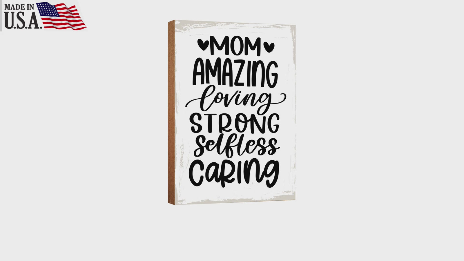 Wooden Shelf and Tabletop Home Decor Gift for Mother’s Day