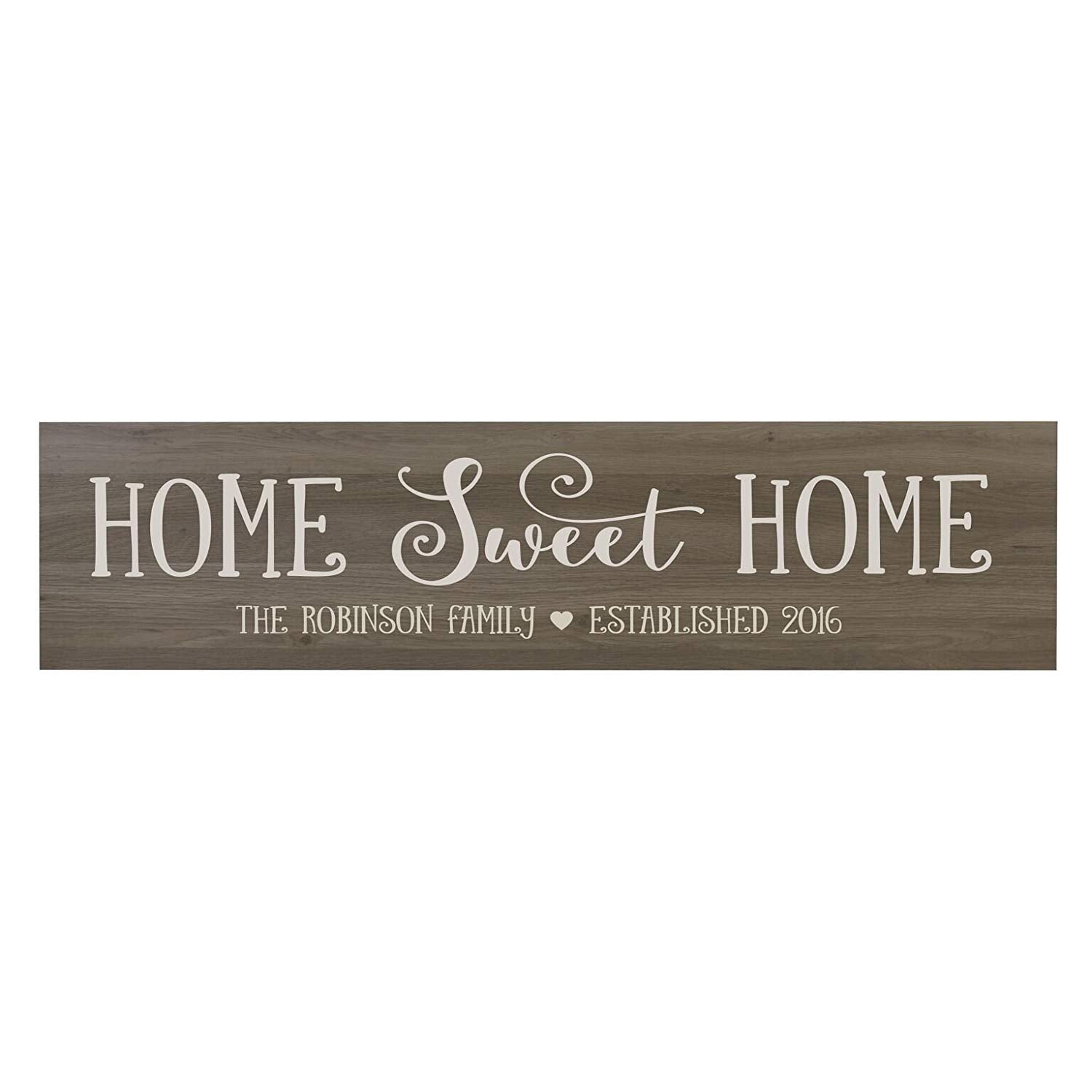 Home Sweet Home Wooden Wall Sign Art Salt Oak 10 x 40