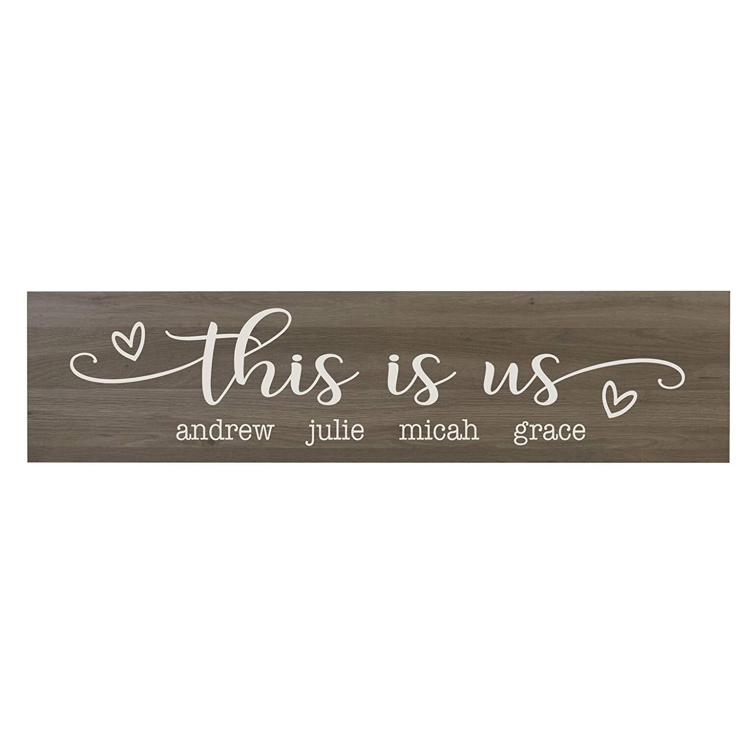 This Is Us Wooden Wall Sign Art Size 10 x 40
