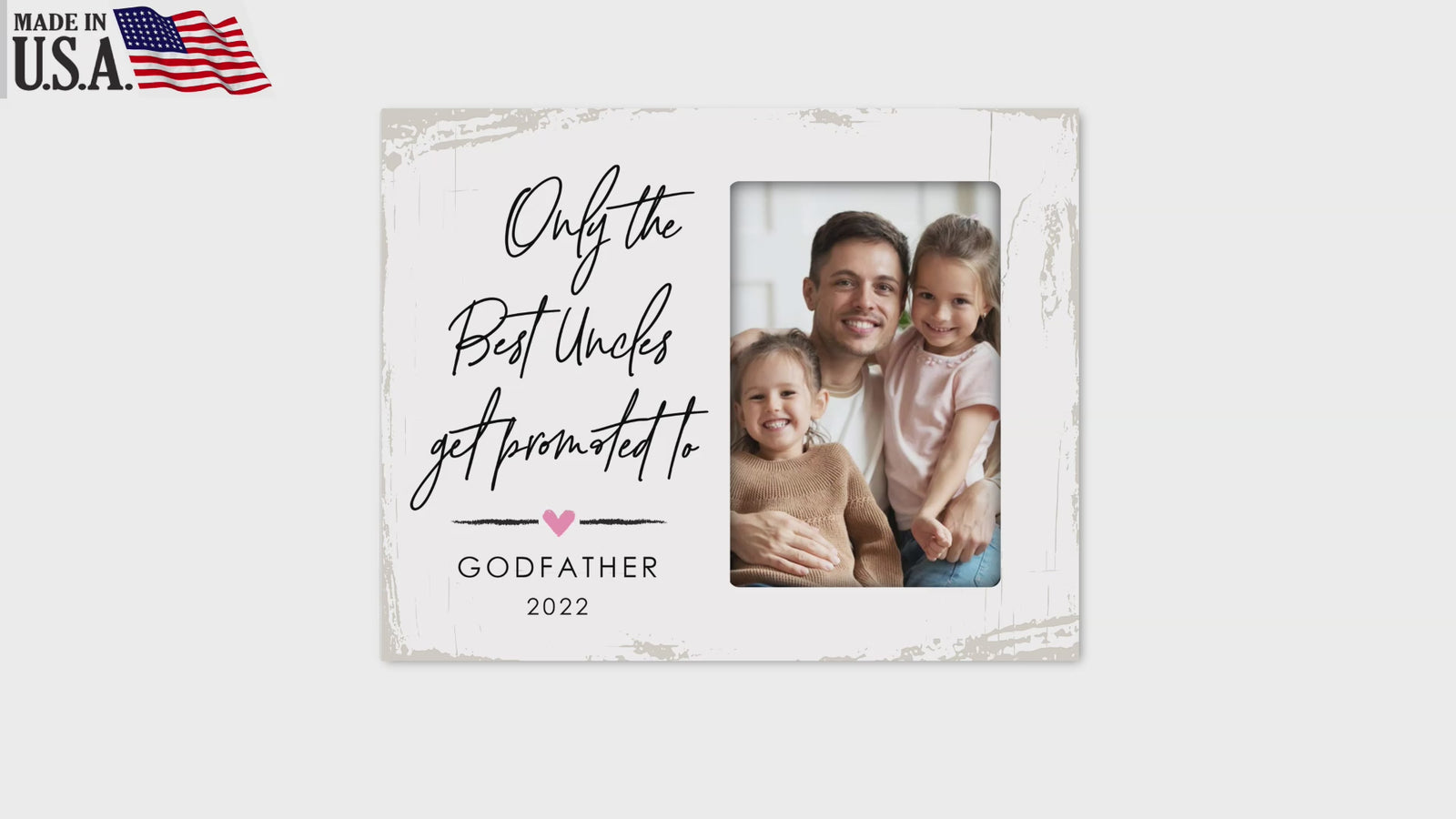 Personalized Godfather Wooden Picture Frame