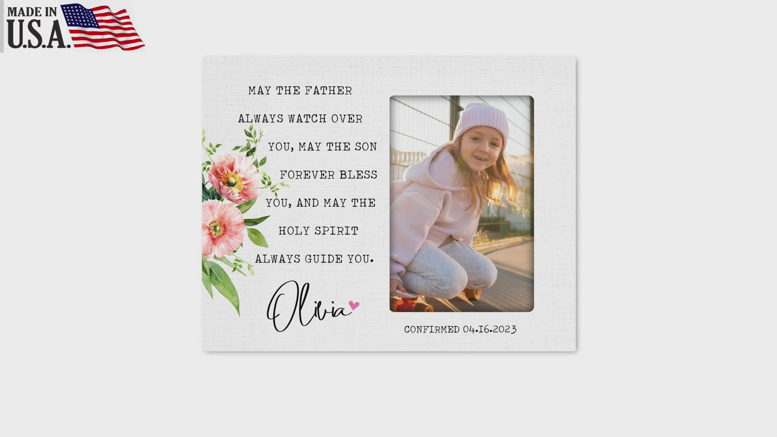 Personalized Confirmation Photo Frame - Trust In The Lord