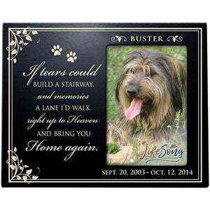 Pet Memorial Picture Frame - If Tears Could Build A Stairway