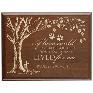 Pet Memorial Wall Plaque Décor - If Love Could Have Saved You