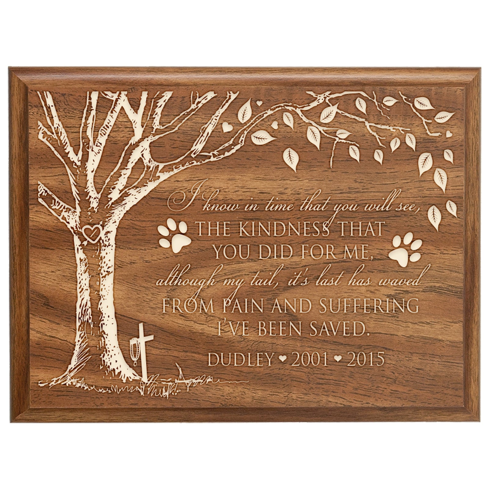 Pet Memorial Wall Plaque Décor - I Know In Time