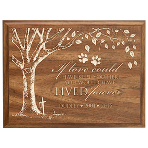 Pet Memorial Wall Plaque Décor - If Love Could Have Saved You
