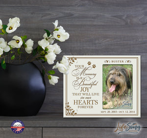 Pet Memorial Picture Frame - Your Memory Is A Beautiful Joy