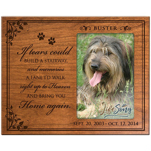 Pet Memorial Picture Frame - If Tears Could Build A Stairway