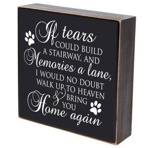 Pet Memorial Shadow Box Décor - If Tears Could Build A Stairway