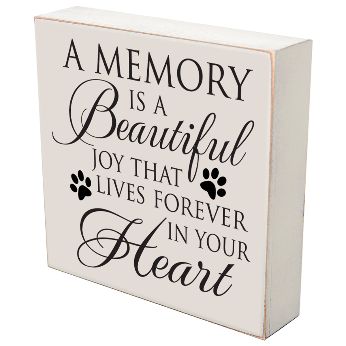 Pet Memorial Shadow Box Décor - A Memory Is A Beautiful Joy