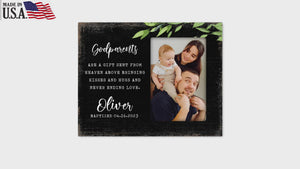 Personalized Wooden Picture Frame for Godparents