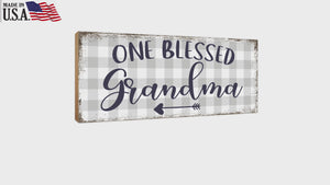 Modern Wooden Shelf Decor and Tabletop Signs for Grandmother