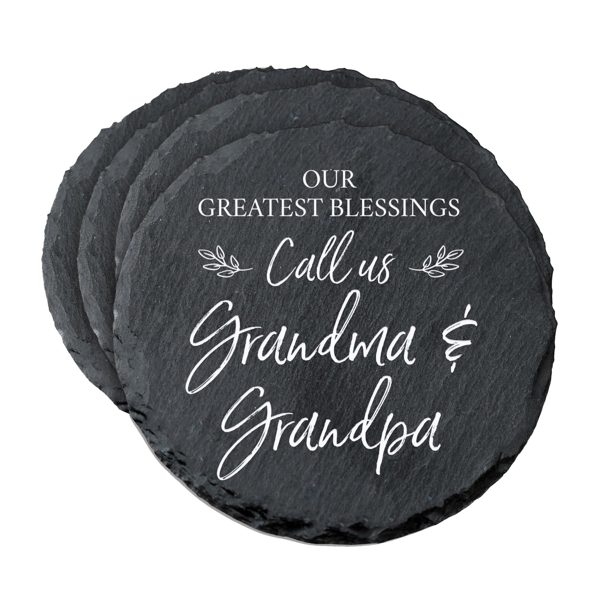 6pc Coaster Set Kitchen and Tabletop Decorations 4x4 Gift for Greatest Blessings - LifeSong Milestones