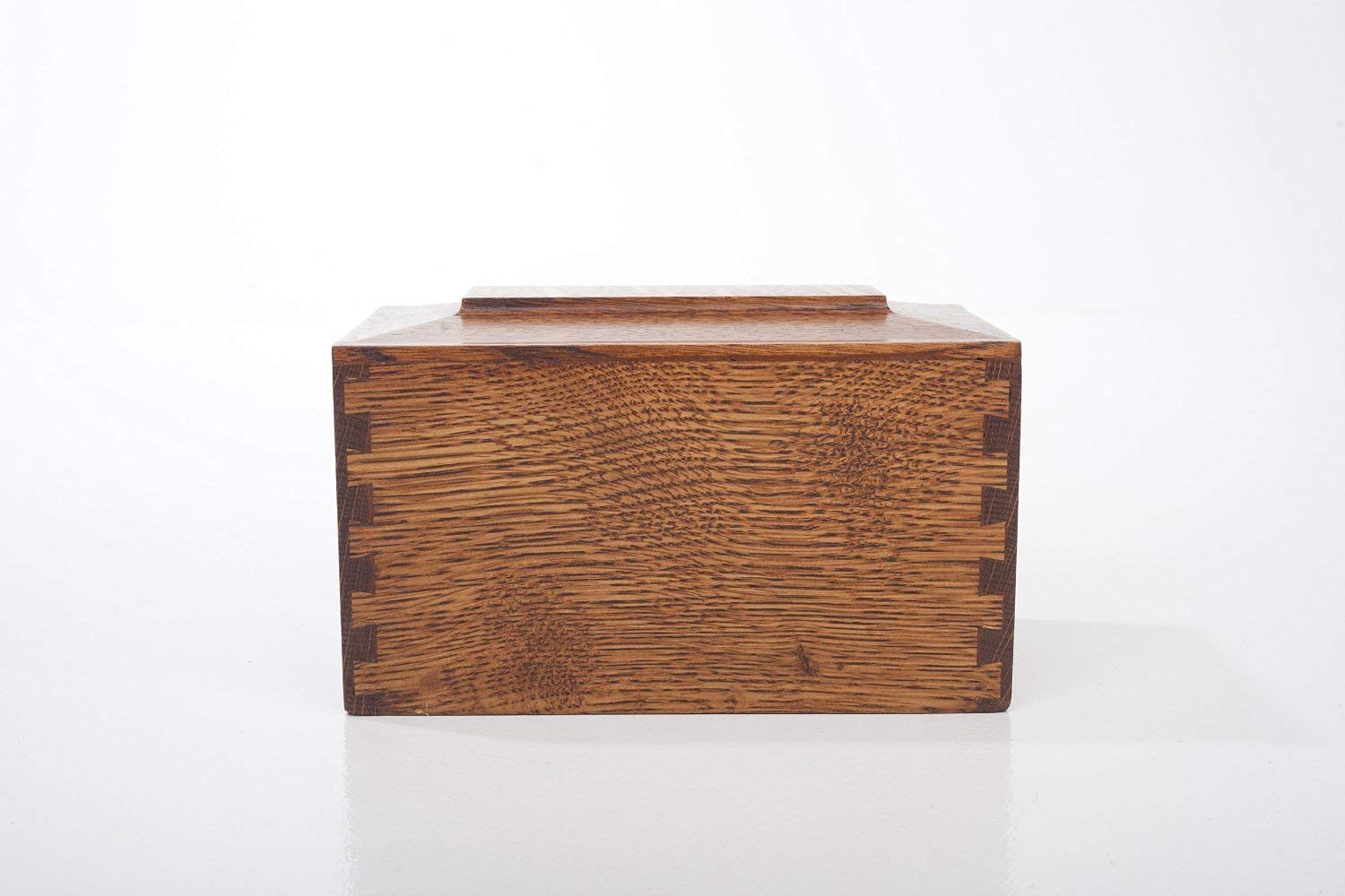 Wood Cremation Urn Quarter Sawn White Oak with dove Tail Finish