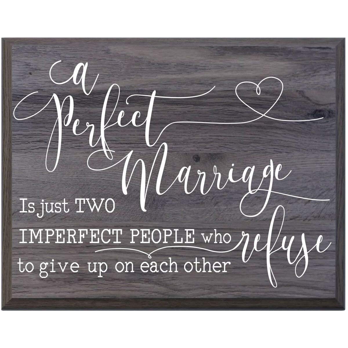 Wedding Wall Plaque - A Perfect Marriage salt oak