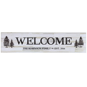 Welcome Wooden Wall Sign Art