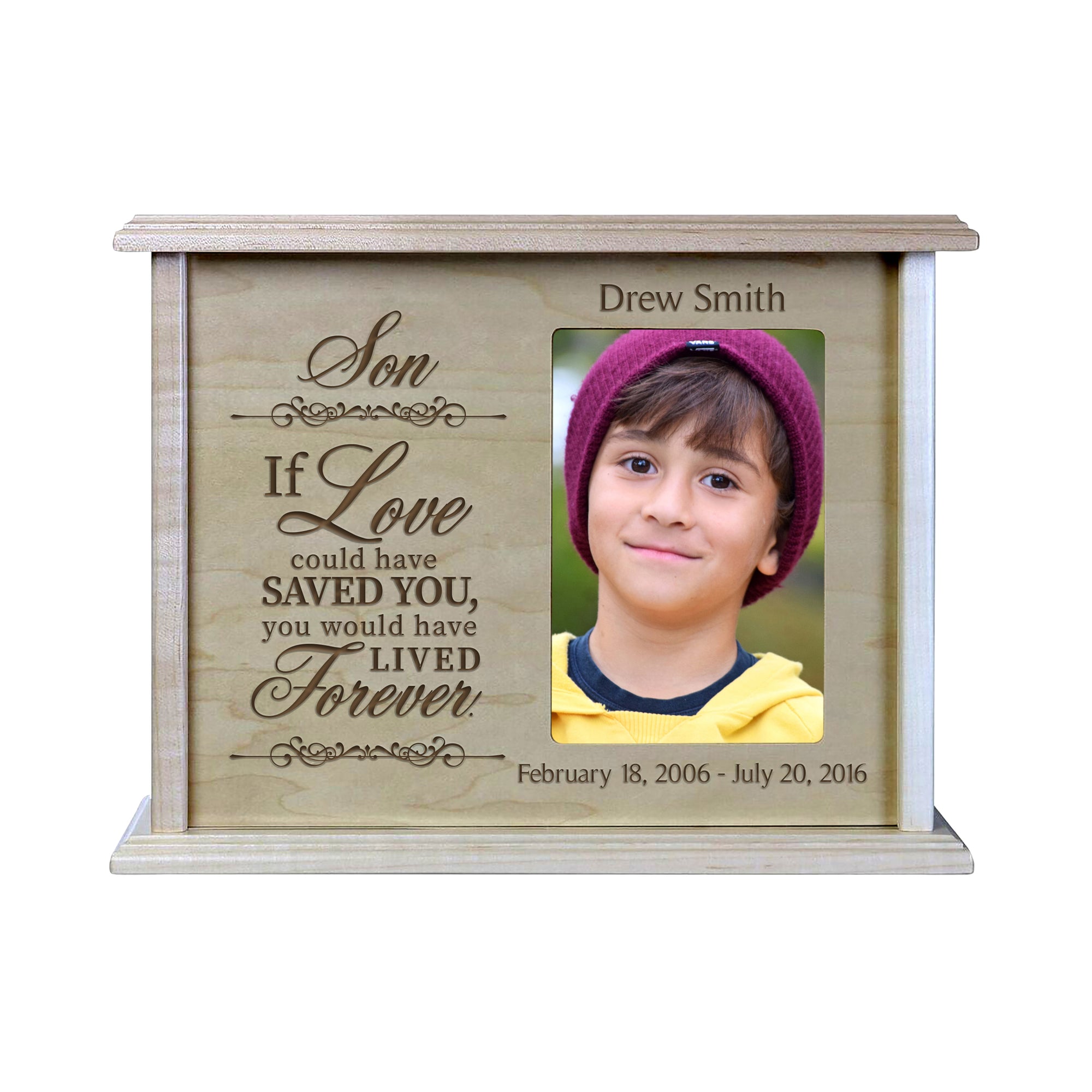 Custom Memorial Photo Cremation Urn Box