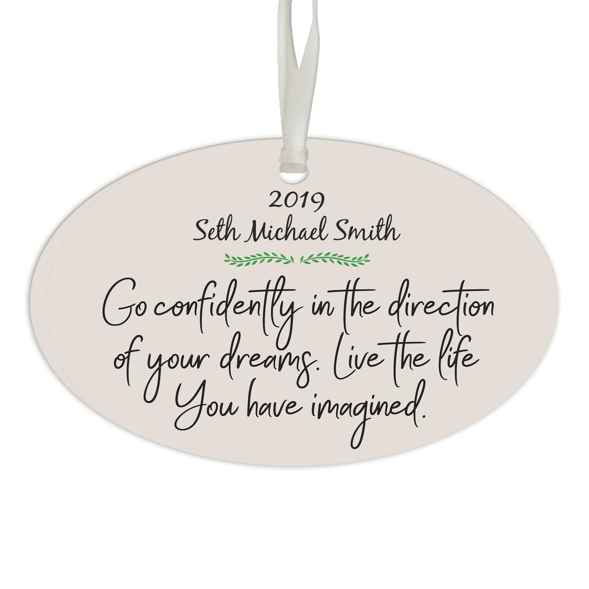 Personalized Graduation Ornament Gift for Graduate - Go Confidently