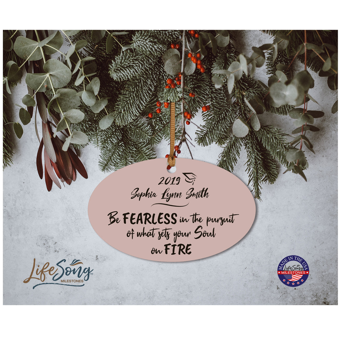 Personalized Graduation Ornament Gift for Graduate - Be Fearless