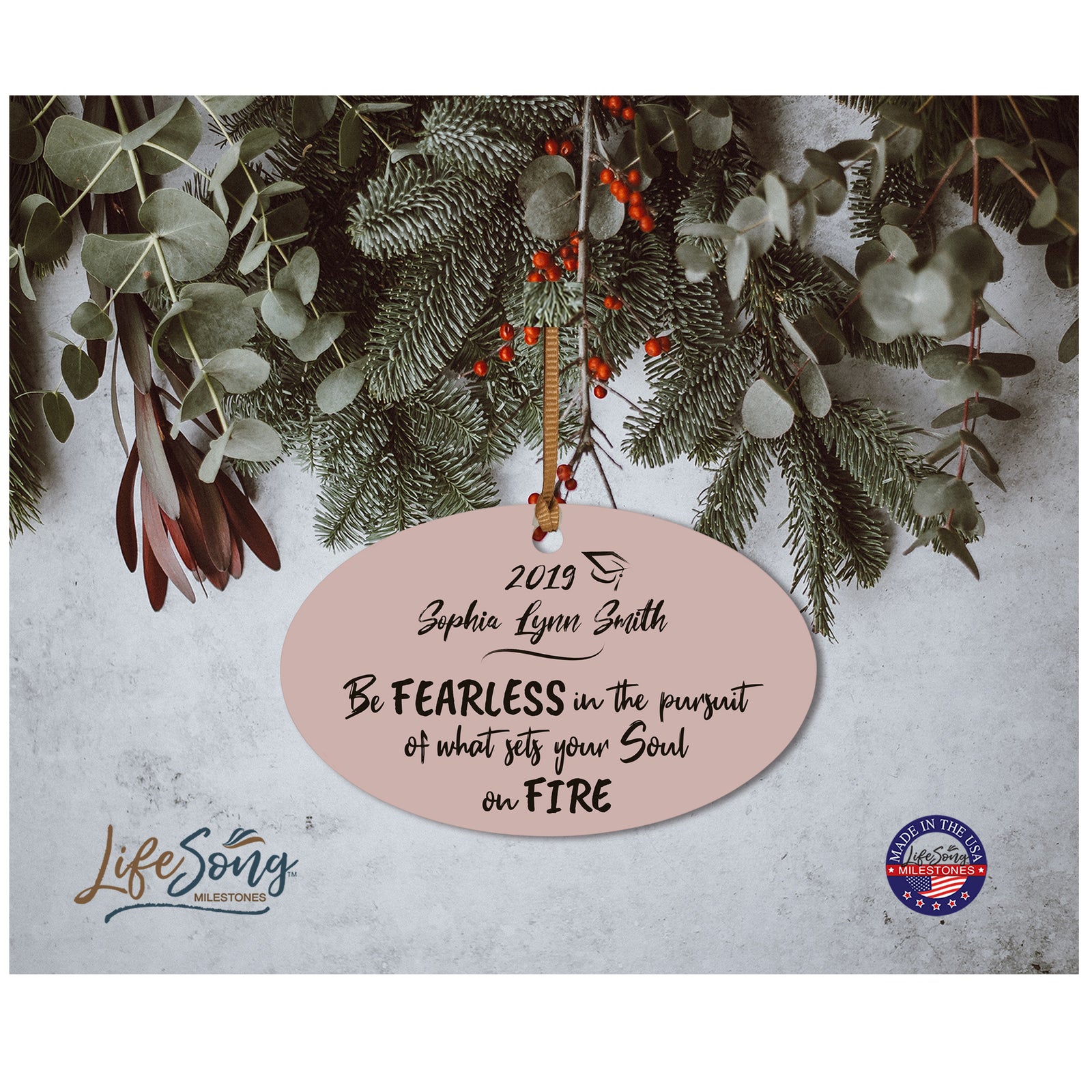 Personalized Graduation Ornament Gift for Graduate - Be Fearless