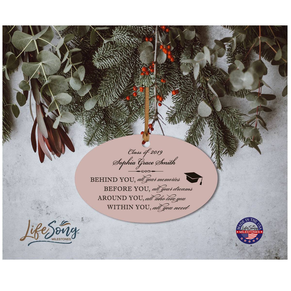 Personalized Graduation Ornament Gift for Graduate - Behind You