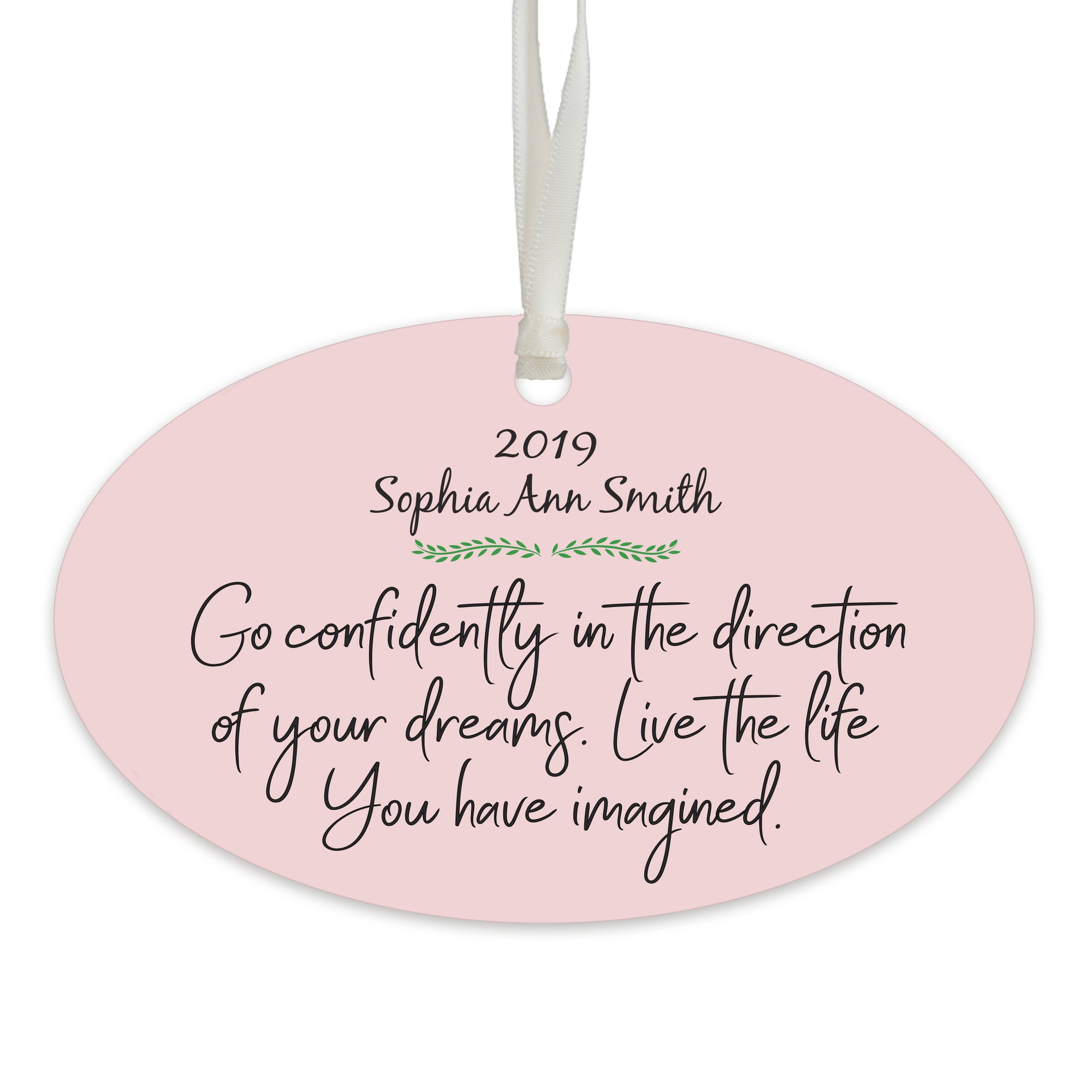 Personalized Graduation Ornament Gift for Graduate - Go Confidently