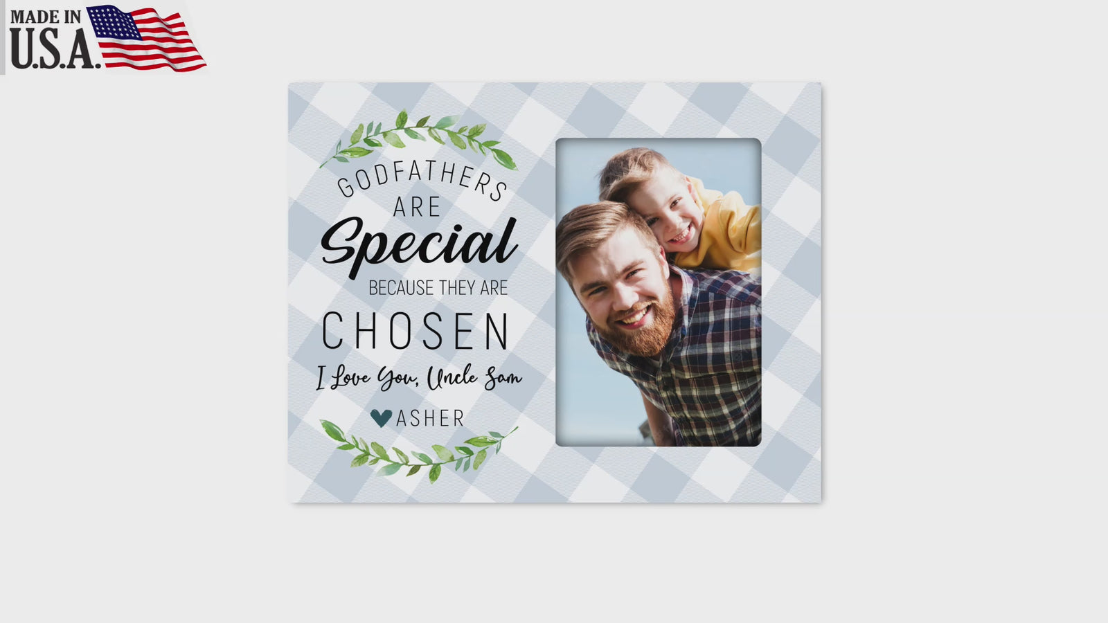 Personalized Godfather Wooden Picture Frame