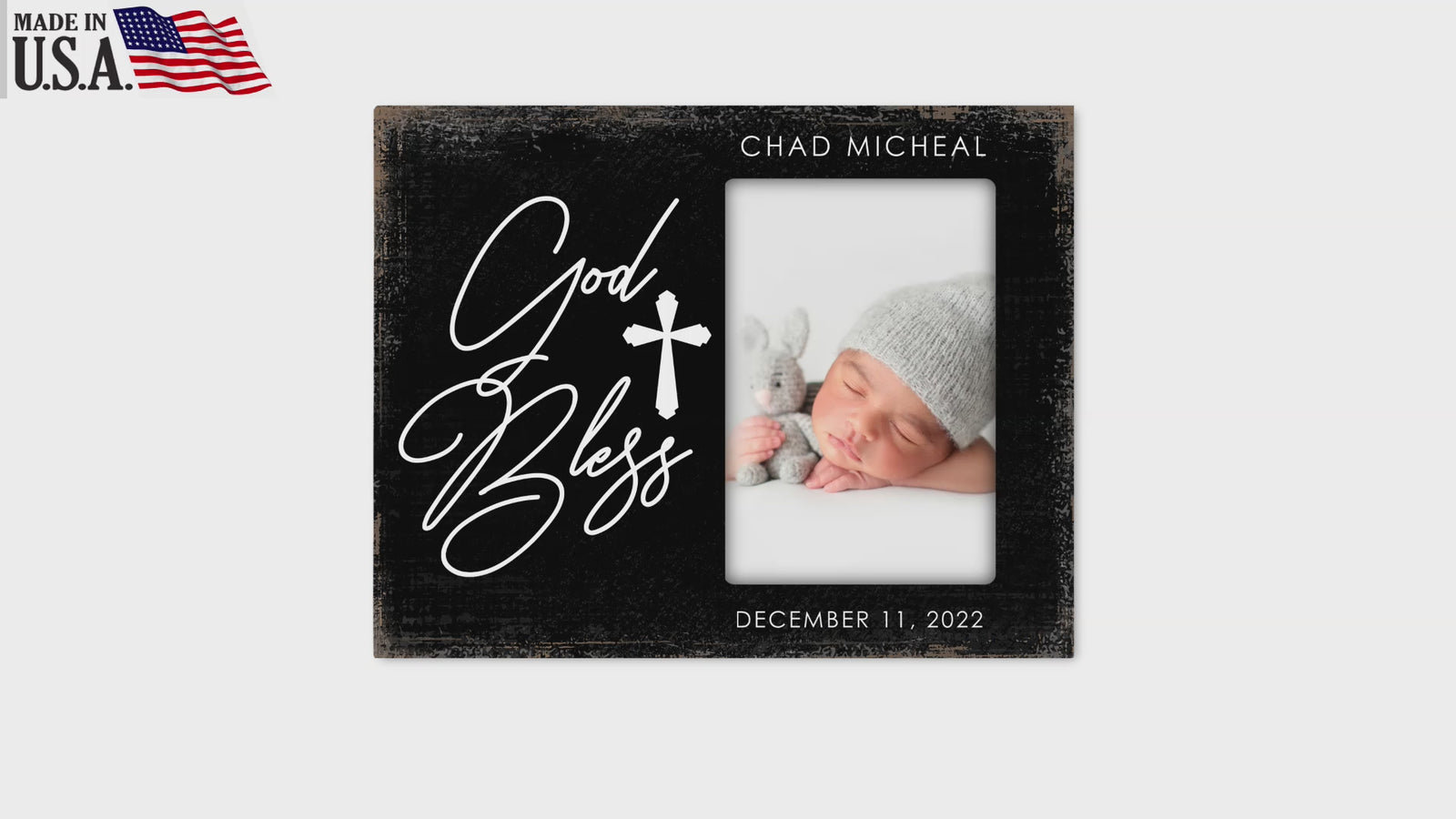 Personalized Christening Photo Frame - Be Strong