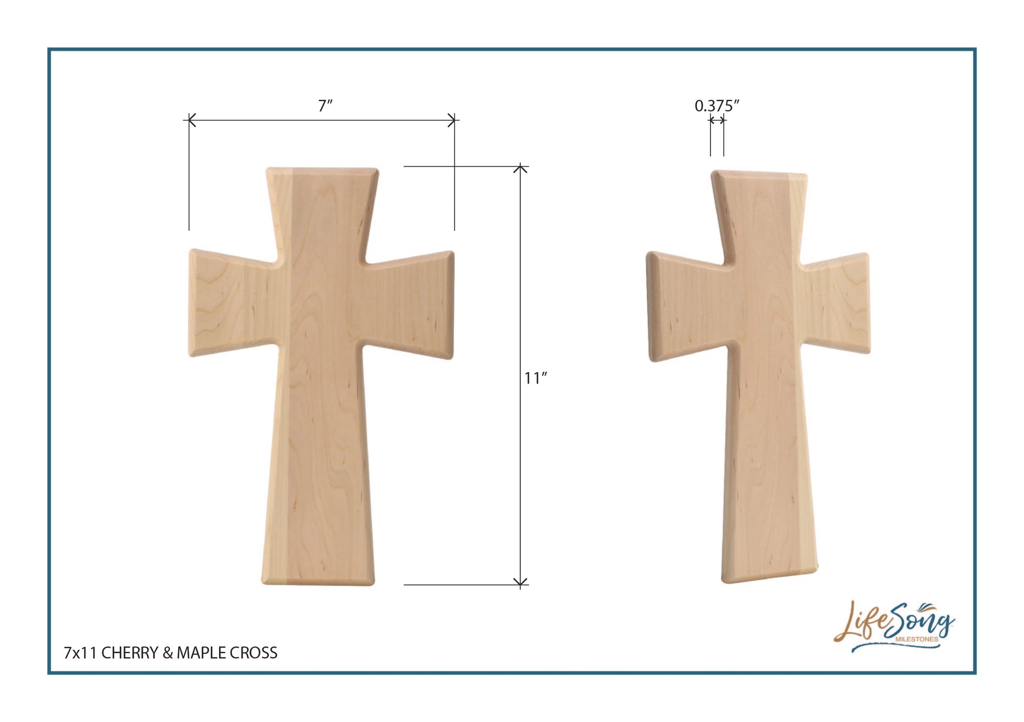 Personalized Hanging Wall Cross for Couple 