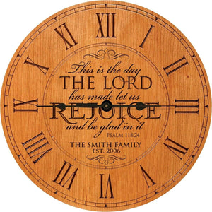This is the day the Lord Anniversary Cherry Clock