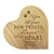 Maple Pet Memorial Heart Block Decor with phrase "You Left Your Paw Prints"
