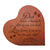 Cherry Pet Memorial Heart Block Decor with phrase "Death Leaves A Heartache"