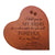 Cherry Pet Memorial Heart Block Decor with phrase "I Held You In My Arms"